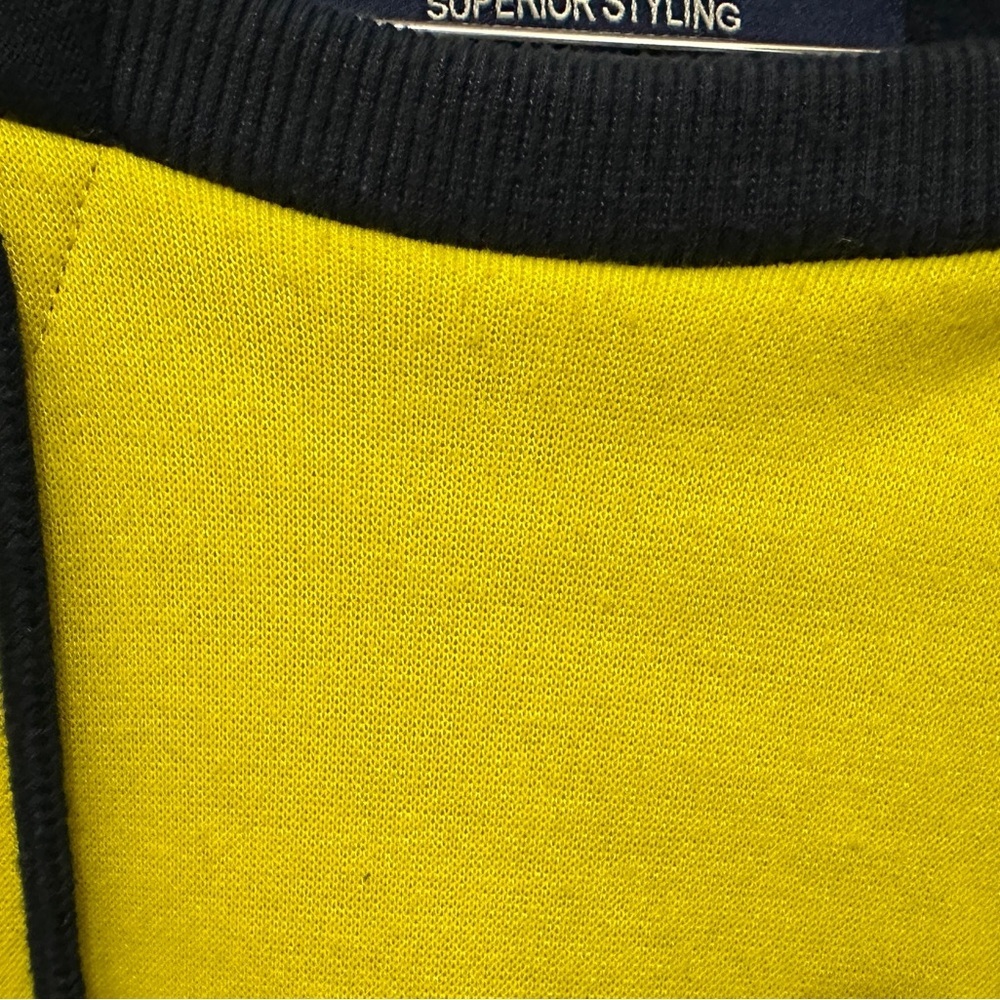 357 Amongst Others |EUC Vintage Men’s Red Yellow Navy Colorblock Hoodie (Size L) - Picture 7 of 17
